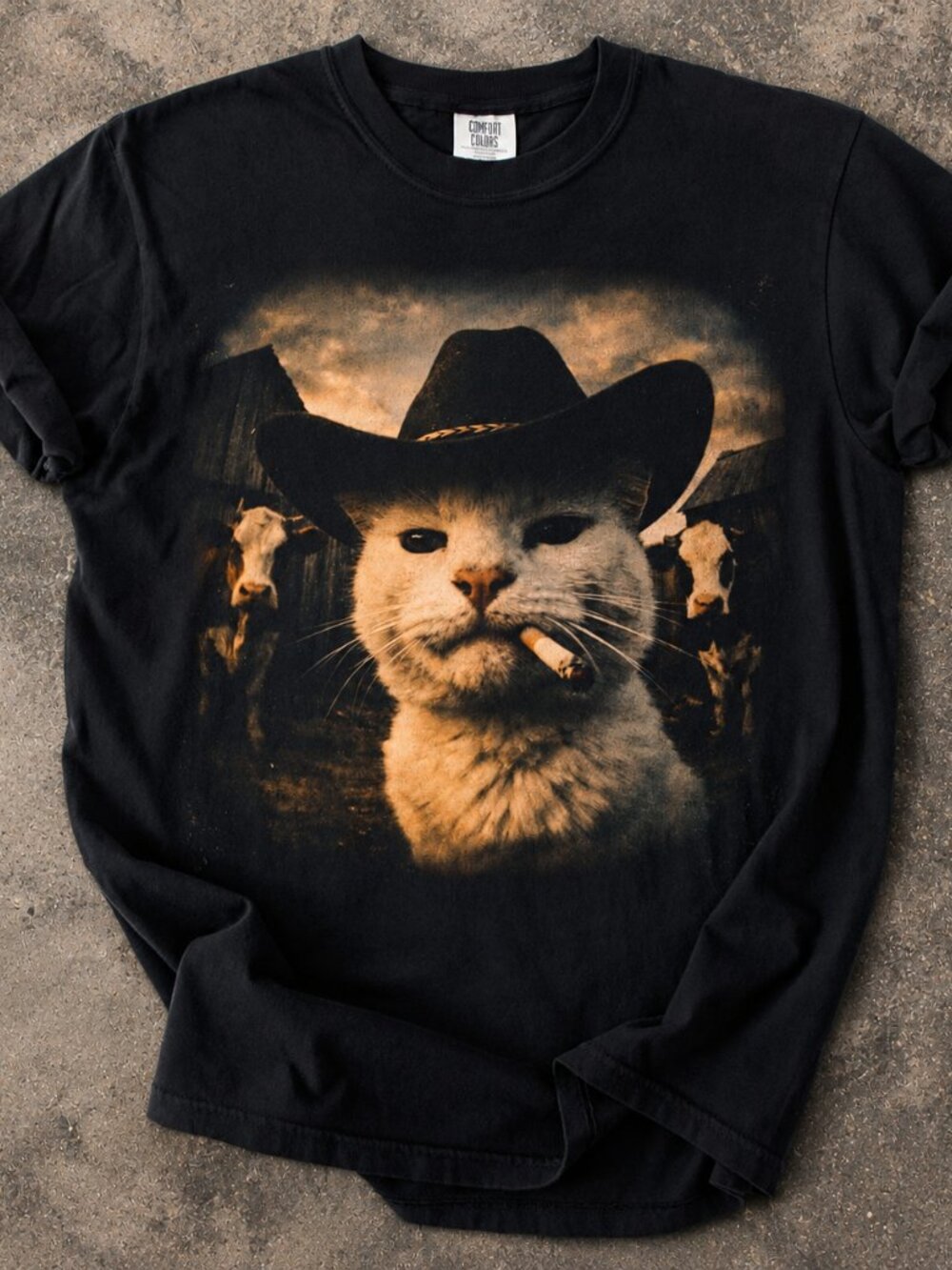 Funny Cowboy Cat T-shirt